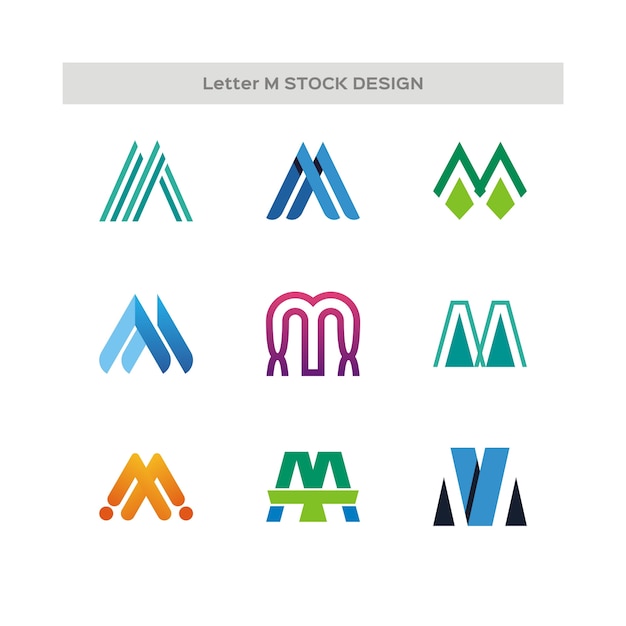 Letter M Stock Design Logo