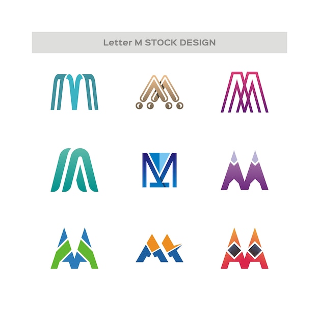 Letter M Stock Design Logo