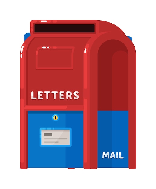 Letter or mail postage box isolated