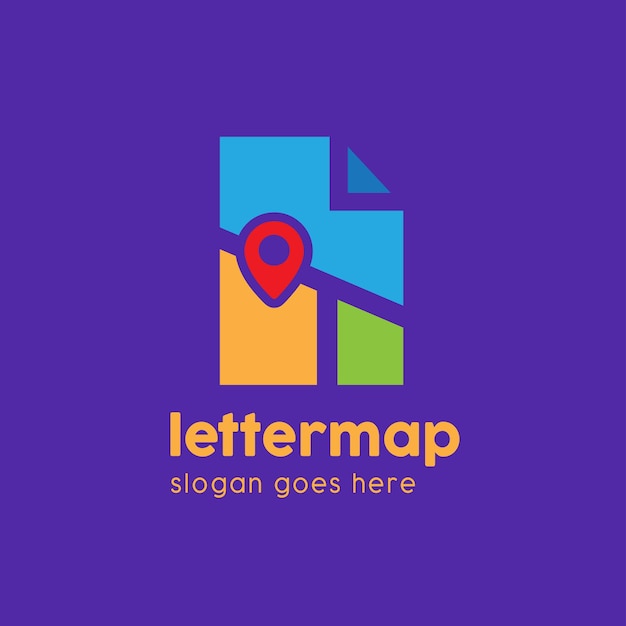 Letter map logo