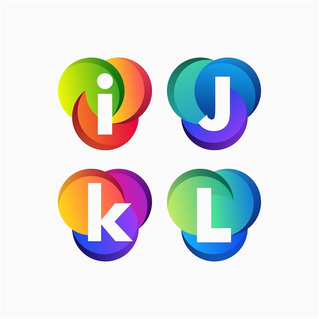 letter mark colorful logo design template