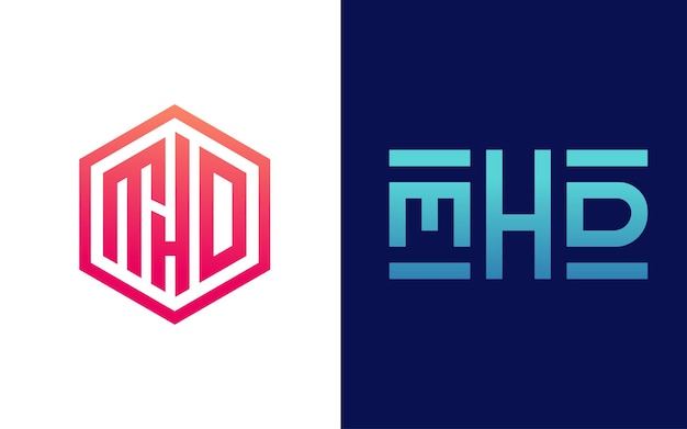 Letter MHD Set Icon Logo