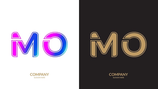 Vector letter mo logo design vector template