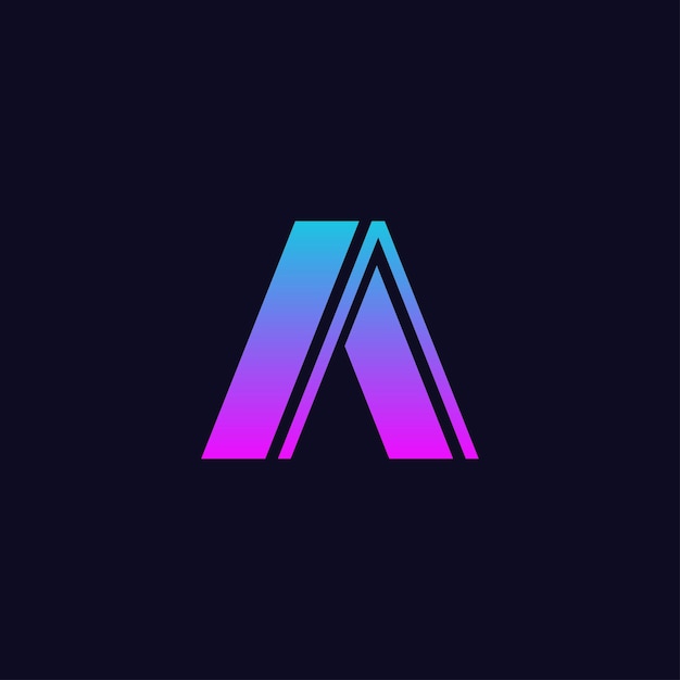 letter A modern gradient logo