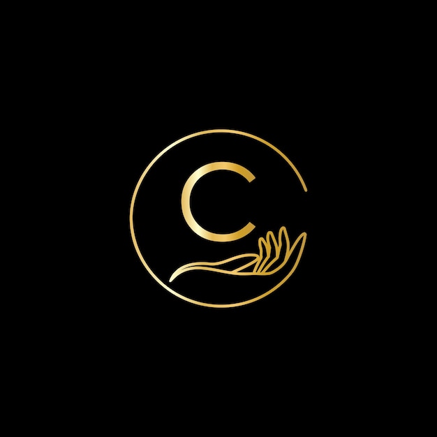 Letter Monogram design elements graceful template Gold Beauty Industry fashion logo business