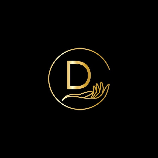 Letter Monogram design elements graceful template Gold Beauty Industry fashion logo business