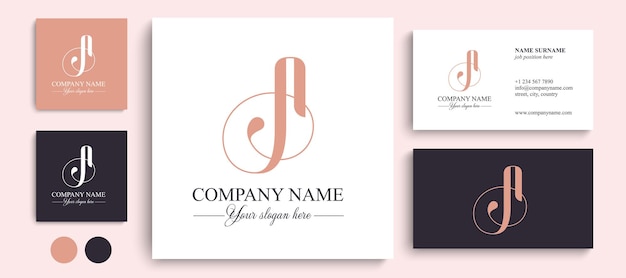 A letter monogram Elegant luxury A logo Calligraphic style Corporate identity and personal logo Vector design