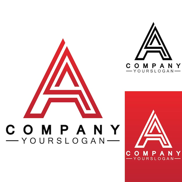 Letter A Monogram Logo Design Brand Identity Logos Designs Vector Illustration Template