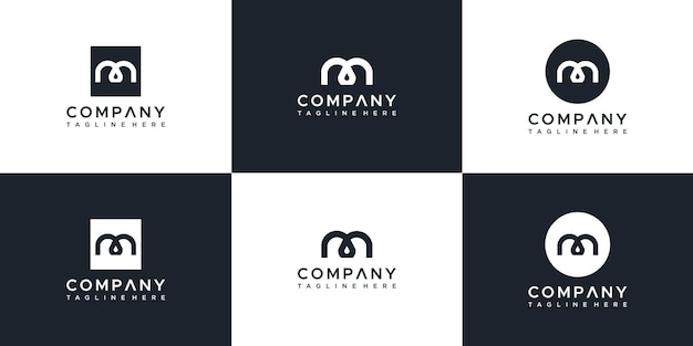 Letter monogram logo design template