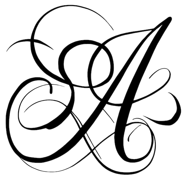 Vector letter a monogram