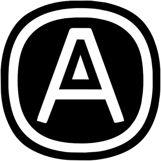 letter a monoline logo vector icon