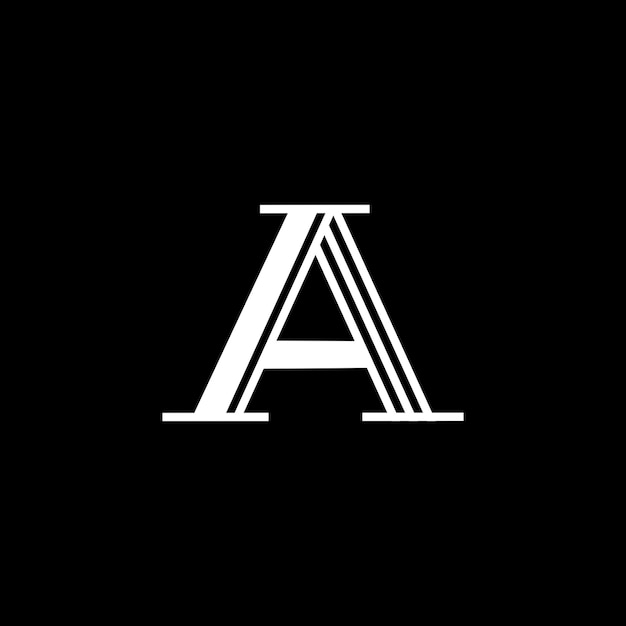 letter a monoline logo