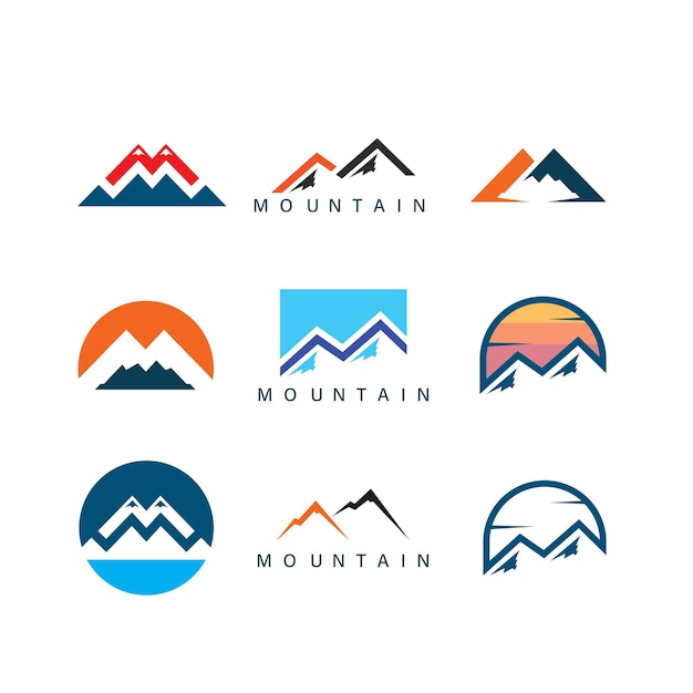 Letter mountain icon vector illustration concept design