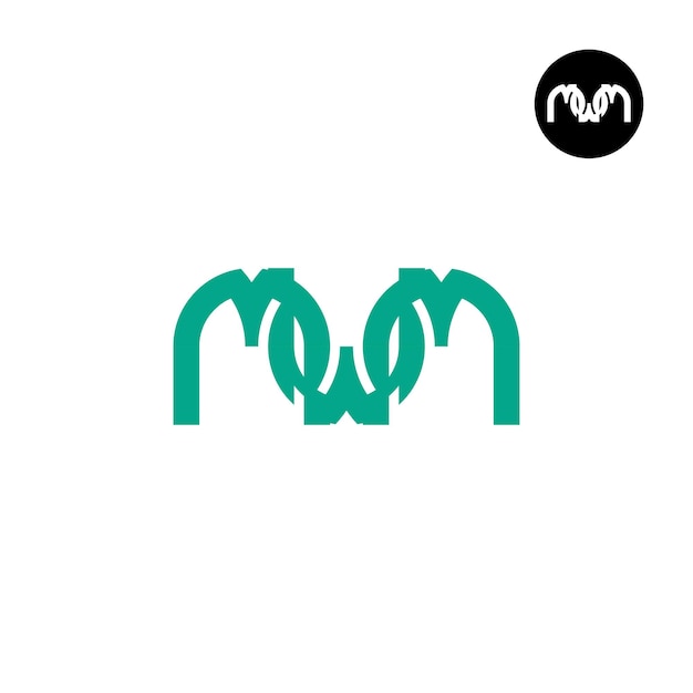 Vector letter mwm monogram logo design