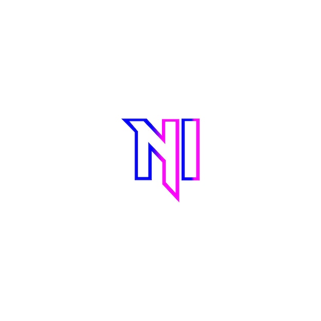 letter n logo design abstract