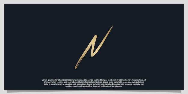 Letter N logo design gradient luxury design illustration Premium Vector