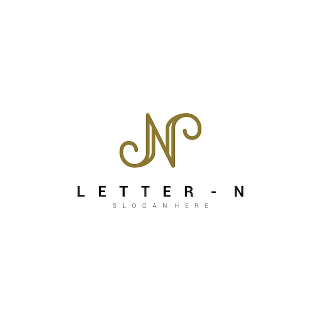 Letter n logo icon design template Premium Vector