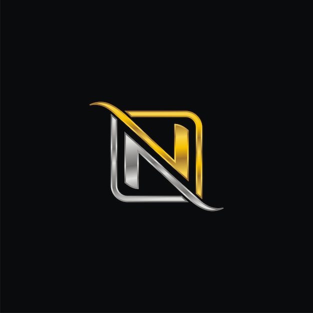 Letter n luxury logo