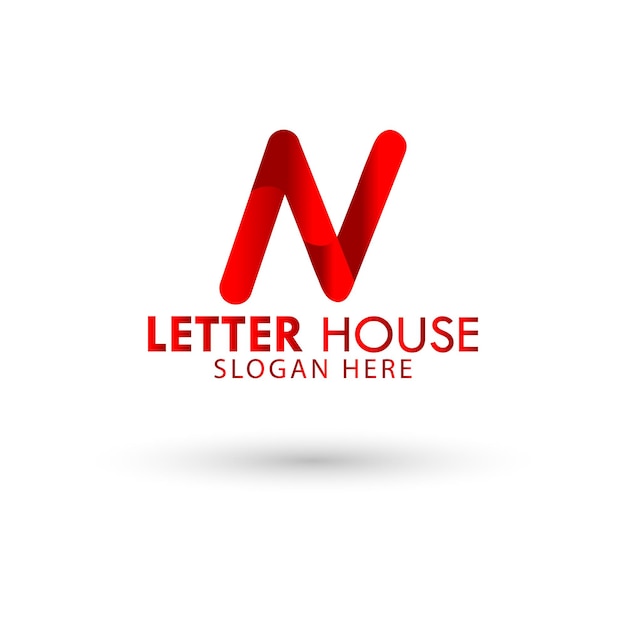 Letter n luxury logo.