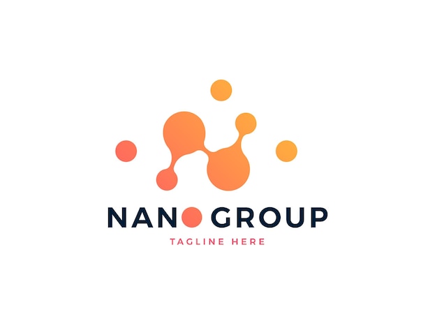 Letter N Nano Modern Company Logo Vector