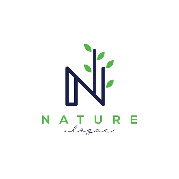 Letter N For Nature Logo Design Template