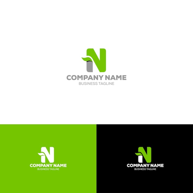 Letter N Organic Logo Template