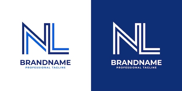 Vector letter nl line monogram logo suitable for business with nl or ln initials