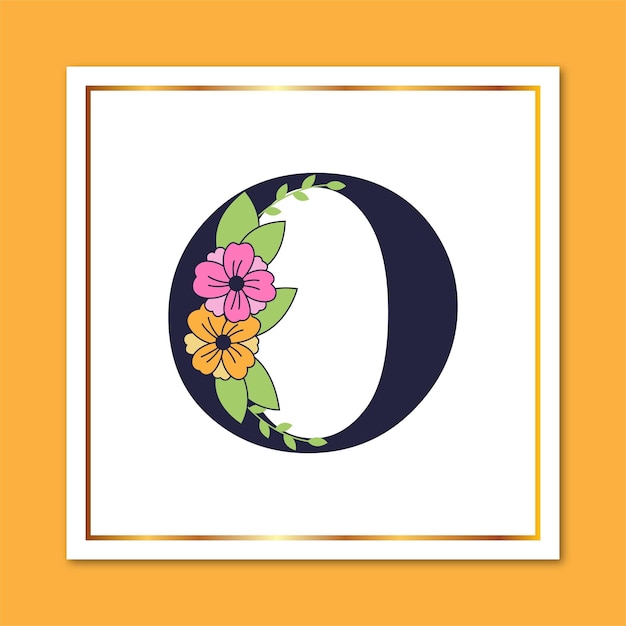 Letter O Floral Elegant Decorative Logo