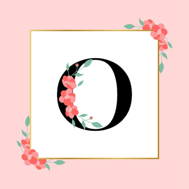 Letter O floral Feminine Logo