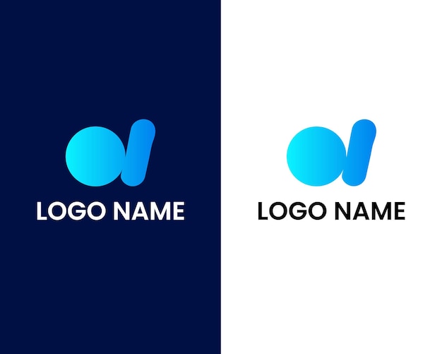 letter o and l modern logo design template