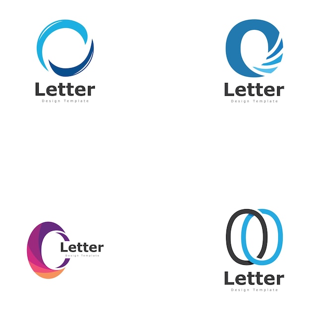 Letter o number 0 logo icon design template elements