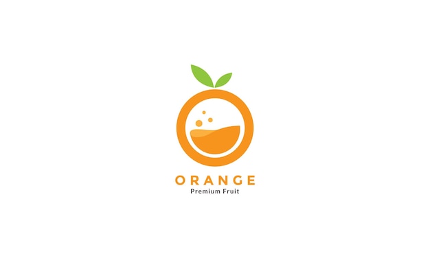 Letter O for orange drink fresh logo design vector icon symbol illustration