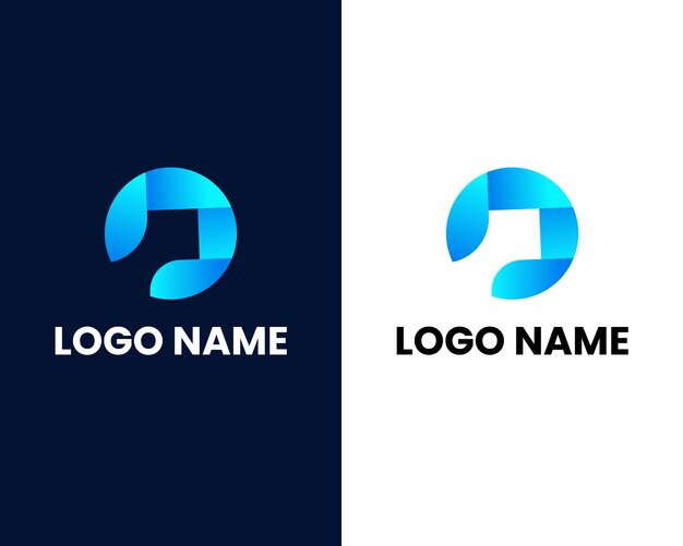 letter o and p modern business logo design template