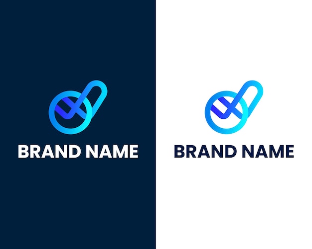 letter o and w modern logo design template