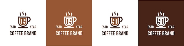 Letter OS and SO Coffee Logo suitable for any business related to Coffee Tea or Other with OS or SO initials