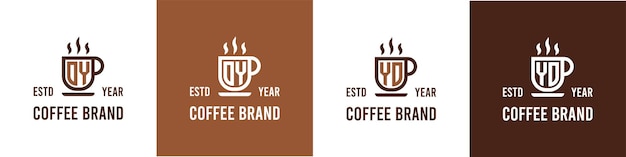 Letter OY and YO Coffee Logo suitable for any business related to Coffee Tea or Other with OY or YO initials