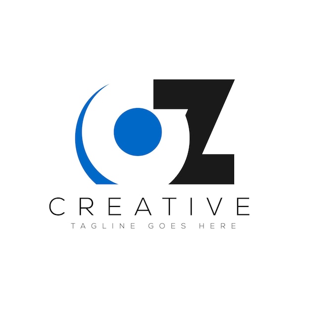 Letter OZ logo design template vector illustration