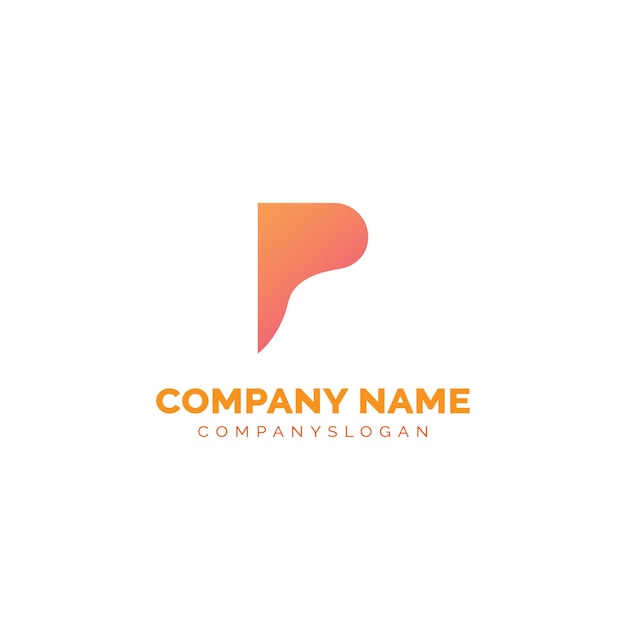 Letter P abstract logo