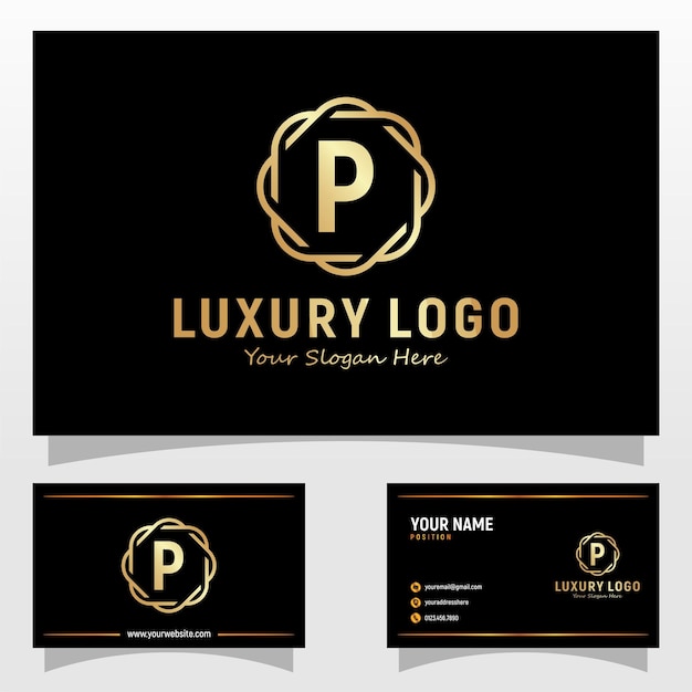 Letter P Elegant Logo Design Template Inspiration Vector Illustration