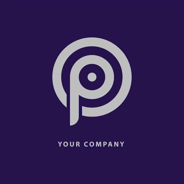 Letter p logo for business identity