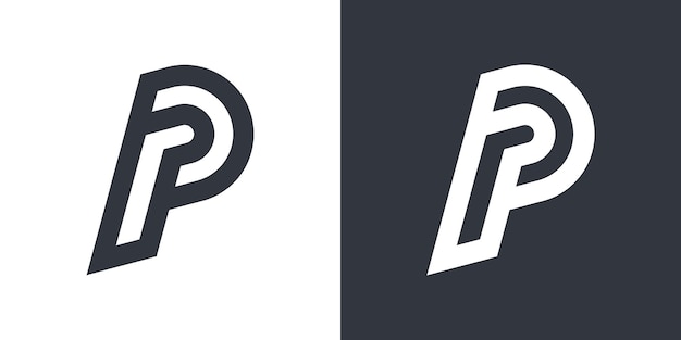 Letter P logo design with creative concept Premium Vector