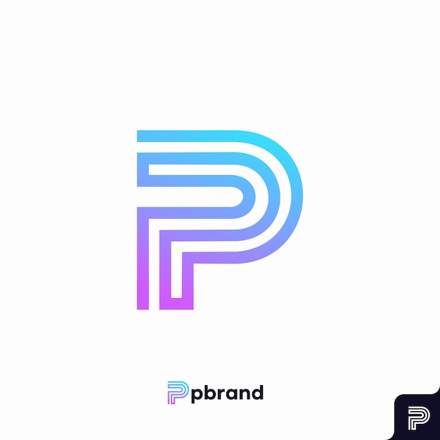 Vector letter p logo icon design template