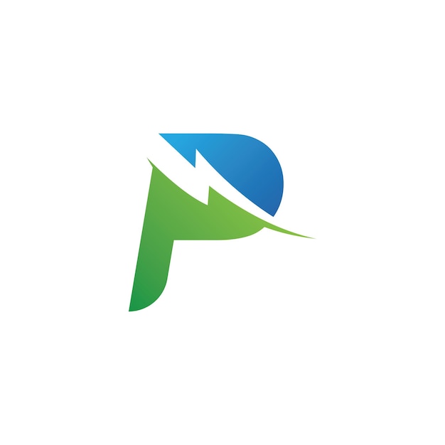 Letter P Logo Power