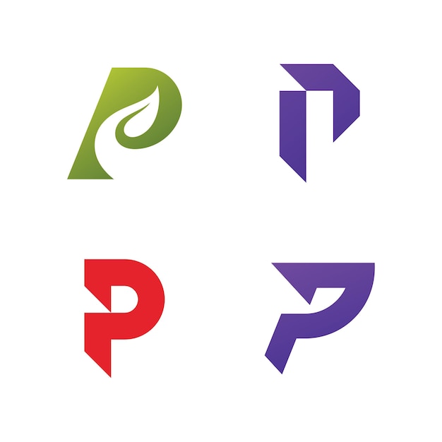 Letter P logo vector template