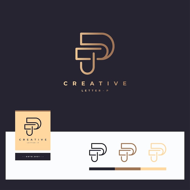 Letter p logotype designs