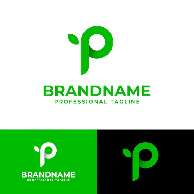 Letter P Nature Logo