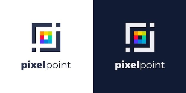 Letter P pixel logo template