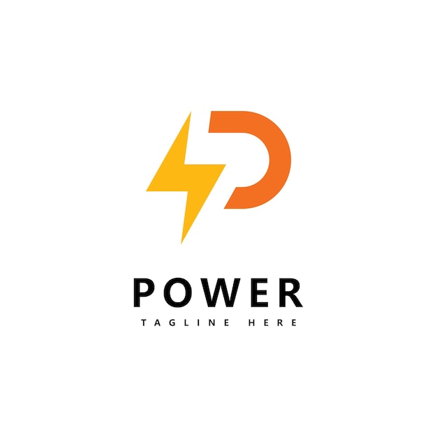 Letter P  power logo icon vector design