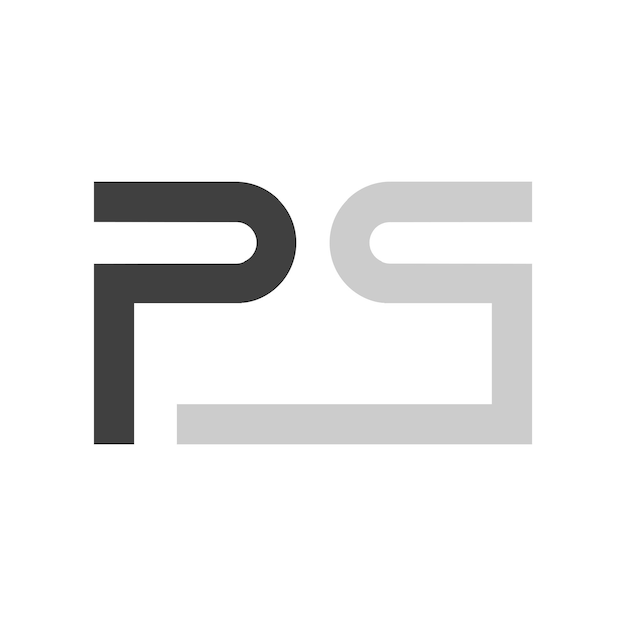 Letter P and S logo design