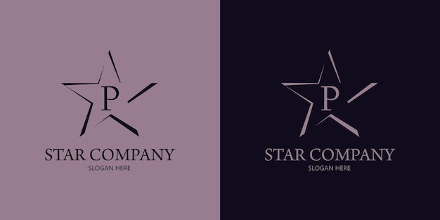 Letter P Star Logo Design